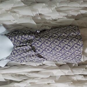 Rieley. NWOT. Blue, Handkerchief Bodice, Spaghetti Strap, Cross Back Dress. SZ S